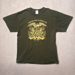 Port & Company Porter Pipe & Supply Co Graphic T-Shirt (Unisex L)